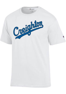 Champion Creighton Bluejays White Vintage Script Short Sleeve T Shirt