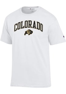 Champion Colorado Buffaloes White Arch Mascot Short Sleeve T Shirt