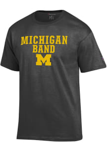 Champion Michigan Wolverines Grey Stacked Band Short Sleeve T Shirt