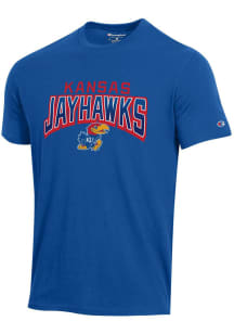 Champion Kansas Jayhawks Blue Stadium Clear Gel Short Sleeve T Shirt