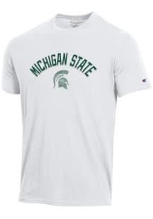 Champion Michigan State Spartans White Stadium Flocking Short Sleeve T Shirt