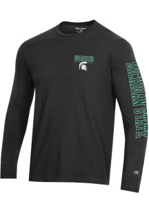 Champion Michigan State Spartans Black Stadium Three Hit Long Sleeve T Shirt