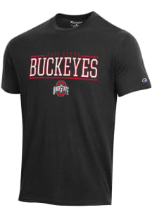 Champion Ohio State Buckeyes Black Stadium High Density Short Sleeve T Shirt