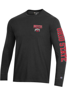 Champion Ohio State Buckeyes Black Stadium Three Hit Long Sleeve T Shirt