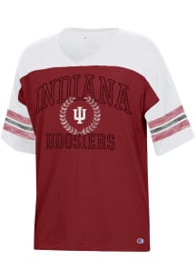 Champion Indiana Hoosiers Womens Red Fan Short Sleeve T-Shirt