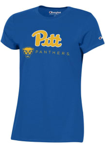 Champion Pitt Panthers Womens Blue Classic Short Sleeve T-Shirt