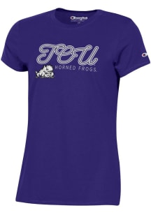 Champion TCU Horned Frogs Womens Purple Classic Short Sleeve T-Shirt