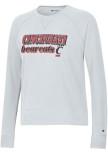 Champion Cincinnati Bearcats Womens White Raglan Crew Sweatshirt