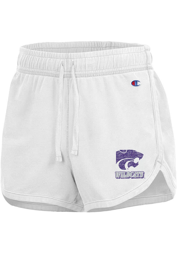 Champion K-State Wildcats Womens White Curved Shorts