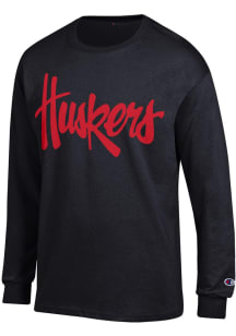 Champion Nebraska Cornhuskers Black Alt Logo Long Sleeve T Shirt