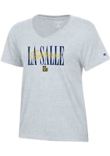Champion La Salle Explorers Womens Grey Core Short Sleeve T-Shirt