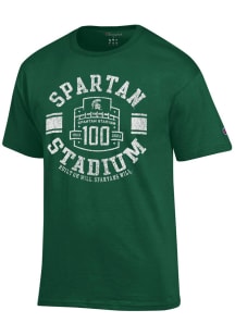 Champion Michigan State Spartans Green Spartan Stadium 100 Years Short Sleeve T Shirt
