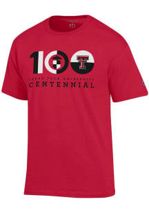 Champion Texas Tech Red Raiders Red 100 Year Centennial Short Sleeve T Shirt