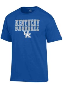 Champion Kentucky Wildcats Blue Stacked Baseball Short Sleeve T Shirt