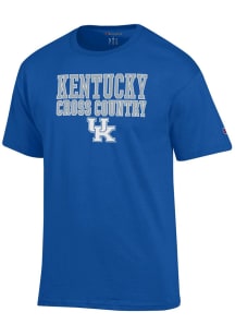 Champion Kentucky Wildcats Blue Stacked Cross Country Short Sleeve T Shirt
