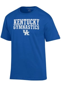 Champion Kentucky Wildcats Blue Stacked Gymnastics Short Sleeve T Shirt