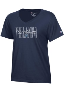 Champion Villanova Wildcats Womens Navy Blue Core Short Sleeve T-Shirt