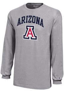 Champion Arizona Wildcats Youth Grey Primary Logo Long Sleeve T-Shirt