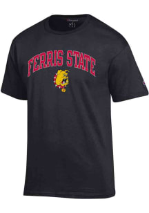 Champion Ferris State Bulldogs Black Arch Mascot Short Sleeve T Shirt