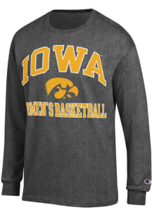 Champion Iowa Hawkeyes Charcoal Womens Basketball Long Sleeve T Shirt