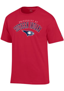 Champion Southern Indiana Screaming Eagles Red Arch Mascot Short Sleeve T Shirt