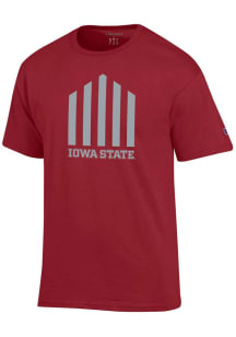 Champion Iowa State Cyclones Cardinal Jack Trice 5 Bar Short Sleeve T Shirt