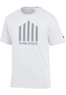 Champion Iowa State Cyclones White Jack Trice 5 Bar Short Sleeve T Shirt