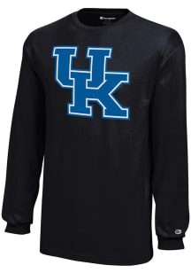 Champion Kentucky Wildcats Youth Black Primary Logo Long Sleeve T-Shirt