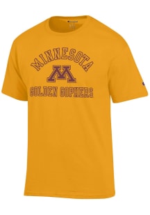 Champion Minnesota Golden Gophers Gold Number 1 Graphic Short Sleeve T Shirt