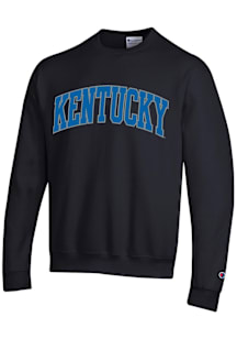 Champion Kentucky Wildcats Mens Black Twill Arch Name Long Sleeve Crew Sweatshirt