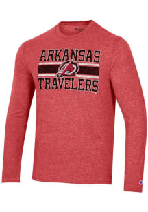Champion Arkansas Travelers Red Tri-Blend Long Sleeve Fashion T Shirt