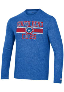 Champion South Bend Cubs Blue Tri-Blend Long Sleeve Fashion T Shirt