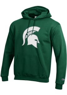 Champion Michigan State Spartans Mens Green Primary Logo Long Sleeve Hoodie