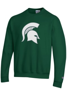Mens Michigan State Spartans Green Champion Arch Mascot Crew Sweatshirt