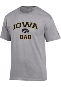 Iowa Hawkeyes Charcoal Champion Number One Dad Short Sleeve T Shirt