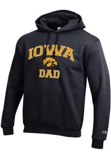Champion Iowa Hawkeyes Mens Black Number One Dad Long Sleeve Hoodie