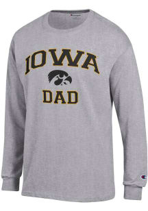 Champion Iowa Hawkeyes Charcoal Number One Dad Long Sleeve T Shirt