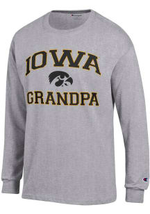 Champion Iowa Hawkeyes Charcoal Number One Grandpa Long Sleeve T Shirt