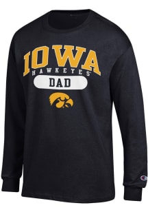 Champion Iowa Hawkeyes Black Dad Pill Long Sleeve T Shirt