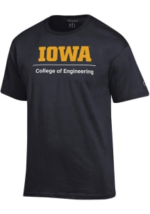 Iowa Hawkeyes Black Champion College of Engineering Short Sleeve T Shirt