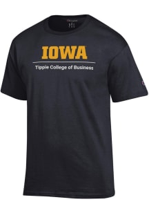 Iowa Hawkeyes Black Champion Tippie College of Business Short Sleeve T Shirt