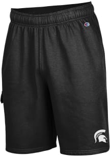 Mens Michigan State Spartans Black Champion Stadium Fleece Cargo Shorts