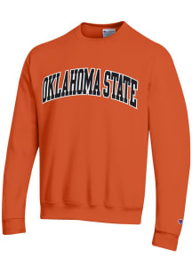 Champion Oklahoma State Cowboys Mens Orange Arch Name Long Sleeve Crew Sweatshirt