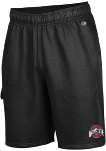 Mens Ohio State Buckeyes Black Champion Stadium Fleece Cargo Shorts