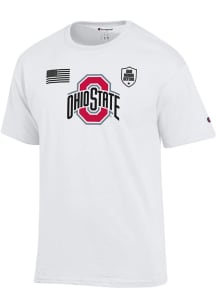 Champion Ohio State Buckeyes White Primary Logo Our Honor Defend Short Sleeve T Shirt