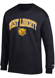 Champion West Liberty Hilltoppers Black Arch Mascot Long Sleeve T Shirt