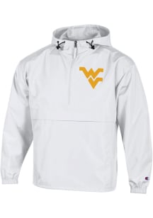 Champion West Virginia Mountaineers Mens White Primary Logo Light Weight Jacket