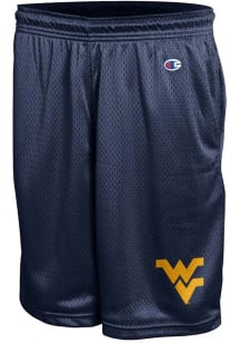 Champion West Virginia Mountaineers Mens Navy Blue Primary Logo Shorts