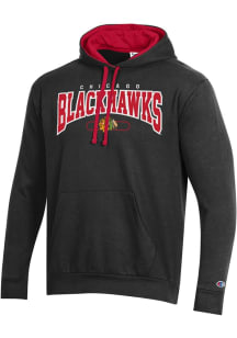 Champion Chicago Blackhawks Mens Black Classic Fashion Hood