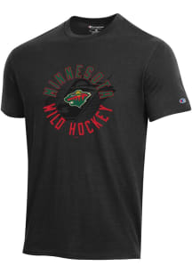 Champion Minnesota Wild Black Classic Short Sleeve T Shirt